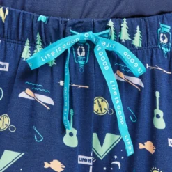 Women's Camp LIG Pattern Lightweight Sleep Short -One Family Clothing Womens Camp LIG Pattern Lightweight Sleep Short 77661 4 lg