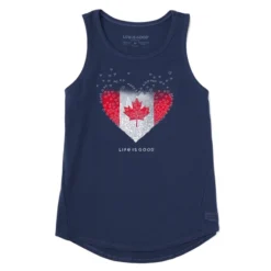 Women's Canada Heart Of Hearts Sleeveless High-Low Crusher-LITE Tank