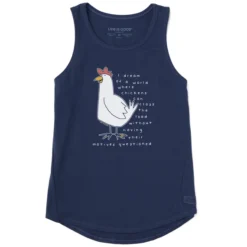 Women's Chicken Motives Sleeveless High-Low Crusher-LITE Tank
