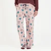 Women's Cocoa And Candy Cane Pattern Snuggle Up Sleep Pant