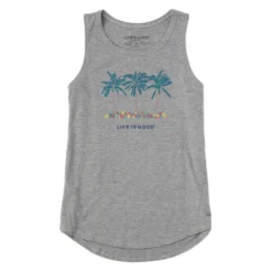 Women's Cool Palm Flowers High-Low Crusher-LITE Tank
