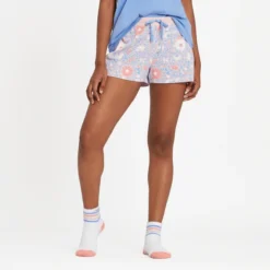 Women's Daisy Wildflower Pattern Snuggle Up Sleep Short