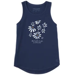 Women's Earth Laughs Daisies Sleeveless High-Low Crusher-LITE Tank