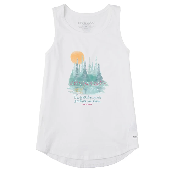 Women's Evergreen Music Sleeveless High-Low Crusher-LITE Tank 1 Women's Evergreen Music Sleeveless High-Low Crusher-LITE Tank