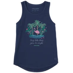 Women's Every Little Thing Flamingo Sleeveless High-Low Crusher-LITE Tank