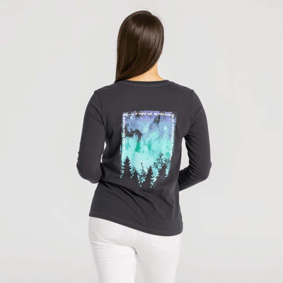 Women's Everything Is A Miracle Long Sleeve Crusher Tee 1 Women's Everything Is A Miracle Long Sleeve Crusher Tee
