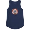Women's Flag Flower Sleeveless High-Low Crusher-LITE Tank