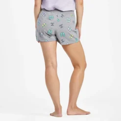 Women's Flip Flop Pattern Snuggle Up Sleep Short -One Family Clothing Womens Flip Flop Pattern Snuggle Up Sleep Short 77657 3 lg