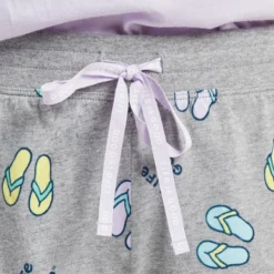 Women's Flip Flop Pattern Snuggle Up Sleep Short -One Family Clothing Womens Flip Flop Pattern Snuggle Up Sleep Short 77657 4 lg