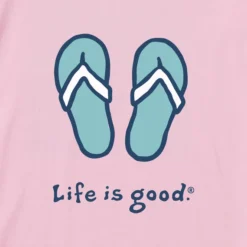 Women's Flip FlopsCrusher Tee 3 Women's Flip FlopsCrusher Tee -One Family Clothing Womens Flip Flops Short Sleeve Crusher Tee 64951 2 lg