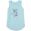 Women's Floral Dirty Martini Sleeveless High-Low Crusher-LITE Tank