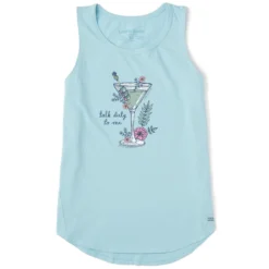 Women's Floral Dirty Martini Sleeveless High-Low Crusher-LITE Tank