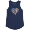 Women's Flower Heart Sleeveless High-Low Crusher-LITE Tank