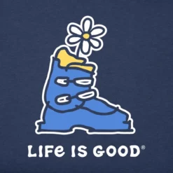 Women's Flower Ski Boot Long Sleeve Crusher Vee -One Family Clothing Womens Flower Ski Boot Long Sleeve Crusher Vee 80988 2 lg