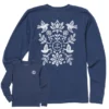 Women's Folk Art Garden Long Sleeve Crusher Tee
