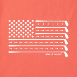 Women's Golf FlagCrusher-LITE Vee -One Family Clothing Womens Golf Flag Short Sleeve CrusherLITE Vee 81090 2 lg