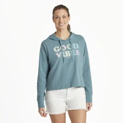 Women's Good Vibes Crusher-FLEX Boxy Hoodie