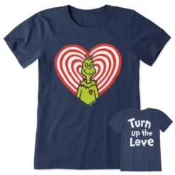 Women's Grinch Turn Up The LoveCrusher Tee