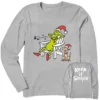Women's Grinch And Max Adirondack Long Sleeve Crusher Tee
