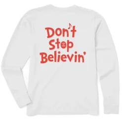 Women's Grinch And Max Dont Stop Believin Long Sleeve Crusher Tee -One Family Clothing Womens Grinch and Max Dont Stop Believin Long Sleeve Crusher Tee 83070 4 lg