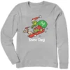 Women's Grinch And Max Snow Day Long Sleeve Crusher Tee