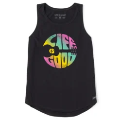Women's Guitar Circle Psychedelic Sleeveless High-Low Crusher-LITE Tank