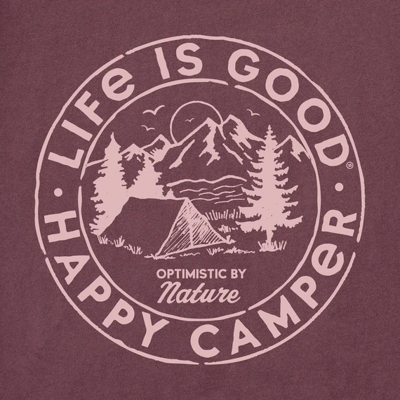 Women's Happy Camper Retro Long Sleeve Crusher Tee 2 Women's Happy Camper Retro Long Sleeve Crusher Tee - Image 2