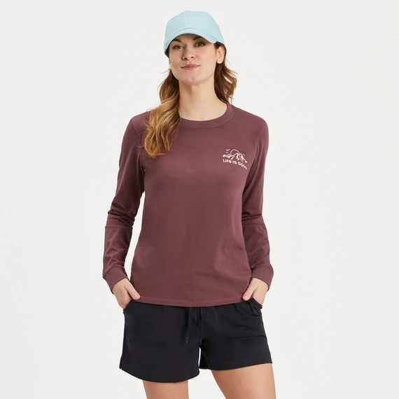 Women's Happy Camper Retro Long Sleeve Crusher Tee 3 Women's Happy Camper Retro Long Sleeve Crusher Tee - Image 3