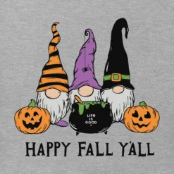 Women's Happy Fall Y'all Long Sleeve Crusher Tee -One Family Clothing Womens Happy Fall Yall Long Sleeve Crusher Tee 76894 2 lg