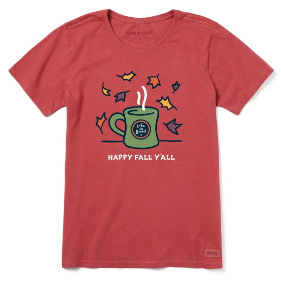 Women's Happy Fall Y'all MugCrusher Tee 1 Women's Happy Fall Y'all MugCrusher Tee