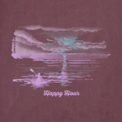 Women's Happy Hour KayakBoxy Crusher Tee -One Family Clothing Womens Happy Hour Kayak Short Sleeve Boxy Crusher Tee 81005 2 lg