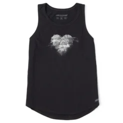 Women's Heart Clouds Sleeveless High-Low Crusher-LITE Tank