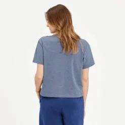 Women's Heart Ying YangCrusher-LITE Striped Boxy Tee -One Family Clothing Womens Heart Ying Yang Short Sleeve CrusherLITE Striped Boxy Tee 80560 3 lg