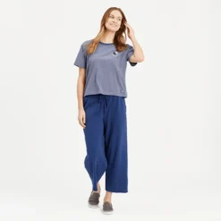 Women's Heart Ying YangCrusher-LITE Striped Boxy Tee -One Family Clothing Womens Heart Ying Yang Short Sleeve CrusherLITE Striped Boxy Tee 80560 5 lg