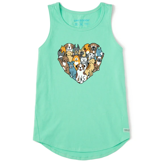 Women's Heart Of Dogs Sleeveless High-Low Crusher-LITE Tank 1 Women's Heart Of Dogs Sleeveless High-Low Crusher-LITE Tank