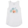 Women's Hibiscus Beach Watercolor Sleeveless High-Low Crusher-LITE Tank