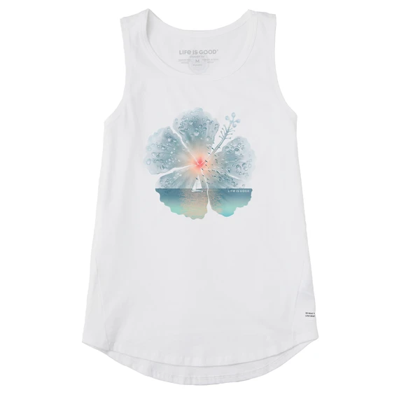 Women's Hibiscus Sail Sleeveless High-Low Crusher-LITE Tank 1 Women's Hibiscus Sail Sleeveless High-Low Crusher-LITE Tank