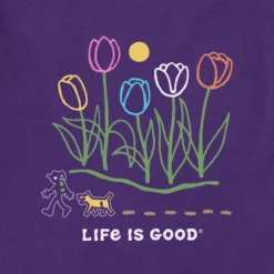 Women's Hiking Past TulipsCrusher Tee -One Family Clothing Womens Hiking past Tulips Short Sleeve Crusher Tee 89032 2 lg