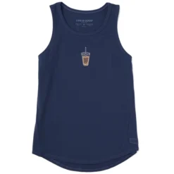 Women's Iced Coffee Sleeveless High-Low Crusher-LITE Tank