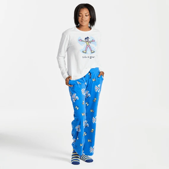 Women's Jackie Snow Angel Pattern Snuggle Up Sleep Pant 2 Women's Jackie Snow Angel Pattern Snuggle Up Sleep Pant - Image 2