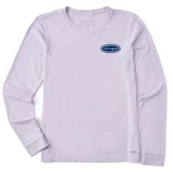 Women's Jackie Walk Ski Long Sleeve Vintage Crusher Tee -One Family Clothing Womens Jackie Walk Ski Long Sleeve Vintage Crusher Tee 71838 6 lg