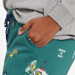 Women's Jackie Winter Fun Pattern Snuggle Up Sleep Jogger -One Family Clothing Womens Jackie Winter Fun Pattern Snuggle Up Sleep Jogger 80957 3 lg