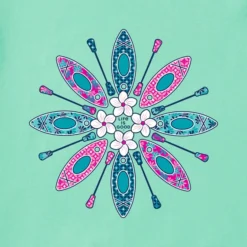 Women's Kayak Flower Sleeveless High-Low Crusher-LITE Tank -One Family Clothing Womens Kayak Flower Sleeveless HighLow CrusherLITE Tank 77387 2 lg