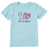 Women's Keep It Simple Wine And FlipsCrusher Tee