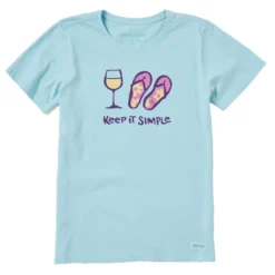 Women's Keep It Simple Wine And FlipsCrusher-LITE Tee