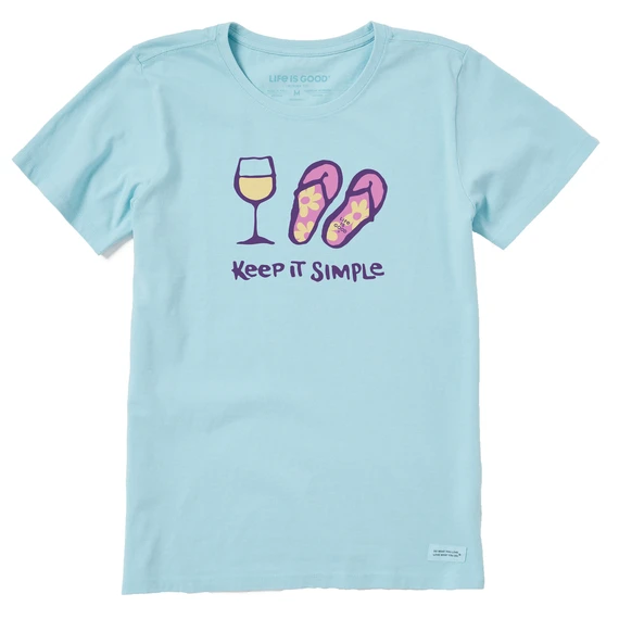 Women's Keep It Simple Wine And FlipsCrusher-LITE Tee 1 Women's Keep It Simple Wine And FlipsCrusher-LITE Tee