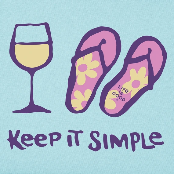 Women's Keep It Simple Wine And FlipsCrusher-LITE Tee 2 Women's Keep It Simple Wine And FlipsCrusher-LITE Tee - Image 2
