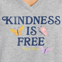 Women's Kind Butterflies Snuggle Up Relaxed Sleep Vee -One Family Clothing Womens Kind Butterflies Snuggle Up Relaxed Sleep Vee 68453 2 lg