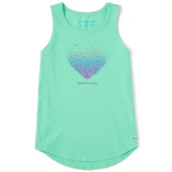 Women's Kindness Is Free Evaporating Heart Sleeveless High-Low Crusher-LITE Tank