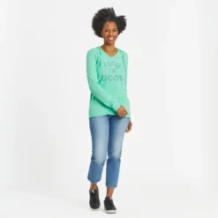 Women's LIG Floral Stack Long Sleeve Crusher-LITE Hooded Tee -One Family Clothing Womens LIG Floral Stack Long Sleeve CrusherLITE Hooded Tee 81052 5 lg